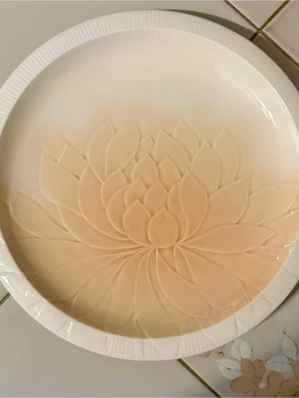 Vintage Franciscan Lotus Flower Dahlia Original Dinnerware Plate